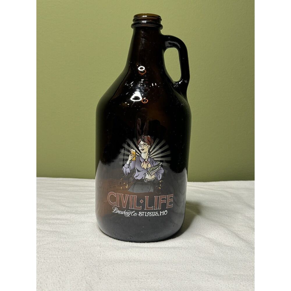 Beer Growler Civil Life St. Louis Personalized Iron Maiden Sticker Craft Brewery